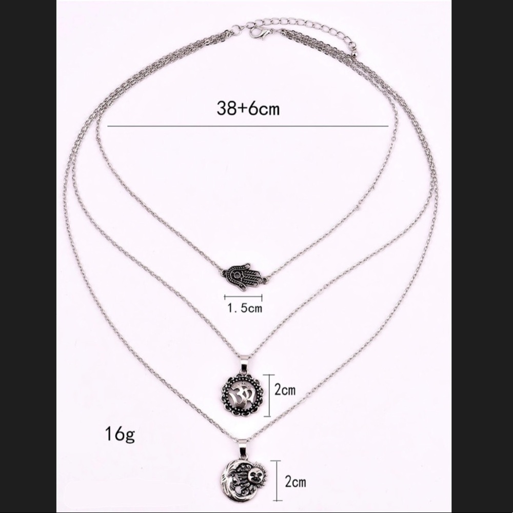 Hippie/Bohemian Three Layered Necklace - Picture 3 of 3